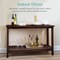 Best Choice Products 48in 2-Shelf Indoor Outdoor Wooden Console Table Multifunctional Buffet Bar Storage